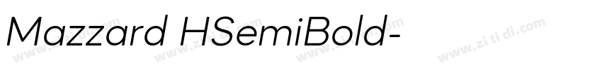 Mazzard HSemiBold字体转换
